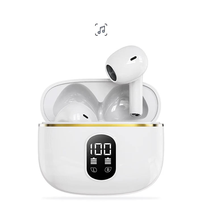 US Warehouse T02 Bt V5.3 EDR Wireless Earbuds Earphones Led Display Waterproof in Ear Noise Reduction Phone Eletronic Headphones - Acros