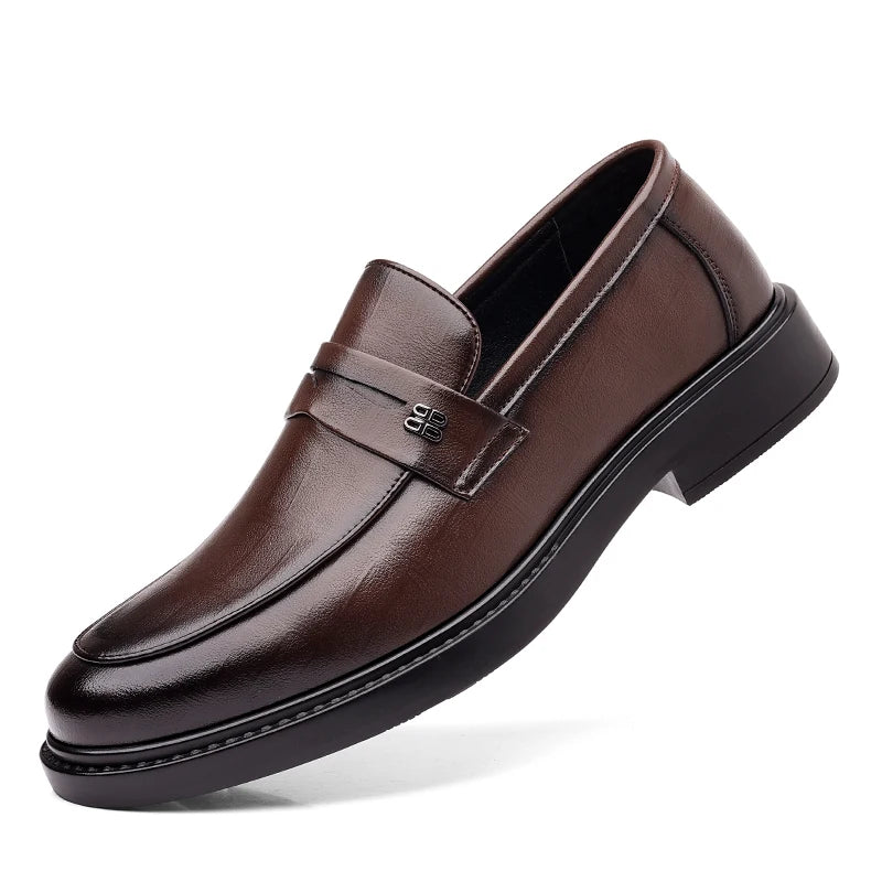 Male Shoes High Quality Fashion Men Business Shoes Italian Handmade Shoes Genuine Leather Loafers Slip-ons Men Casual Footwear - Acros