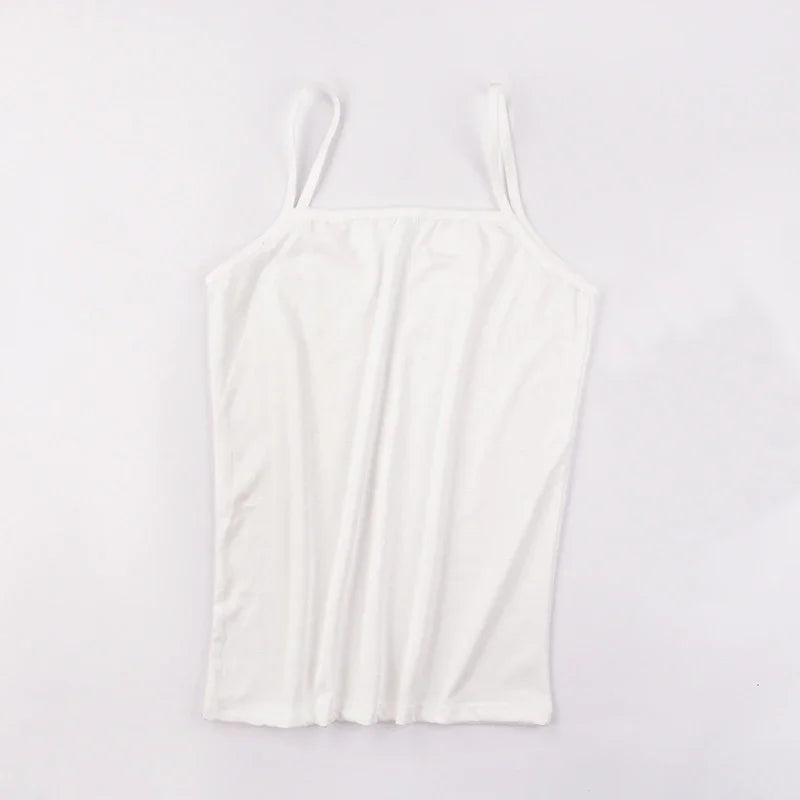 Summer Sexy Camisoles Women Crop Top Sleeveless Shirt Sexy Slim Lady Bralette Tops Strap Skinny Vest Camisole Base Vest Tops