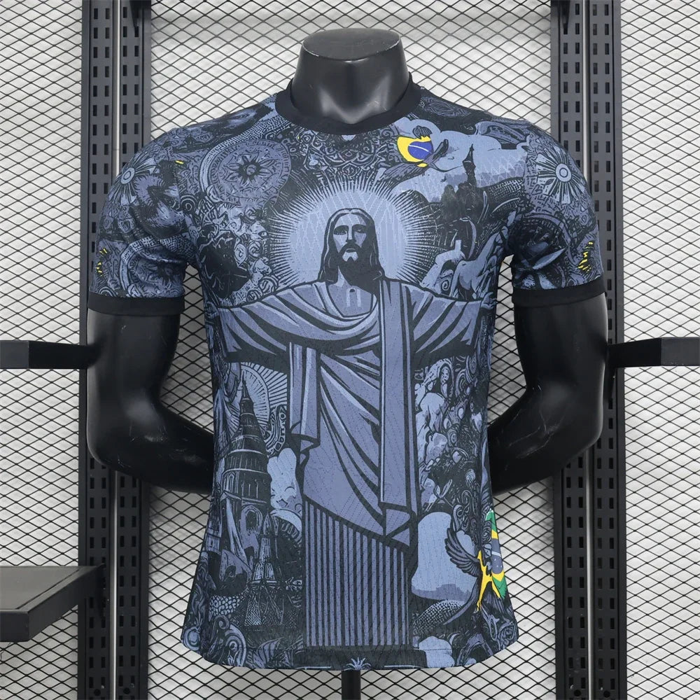 Ansoff Brazil special edition summer football training top with black and grey quick-drying jersey for adults and children outdoors.
