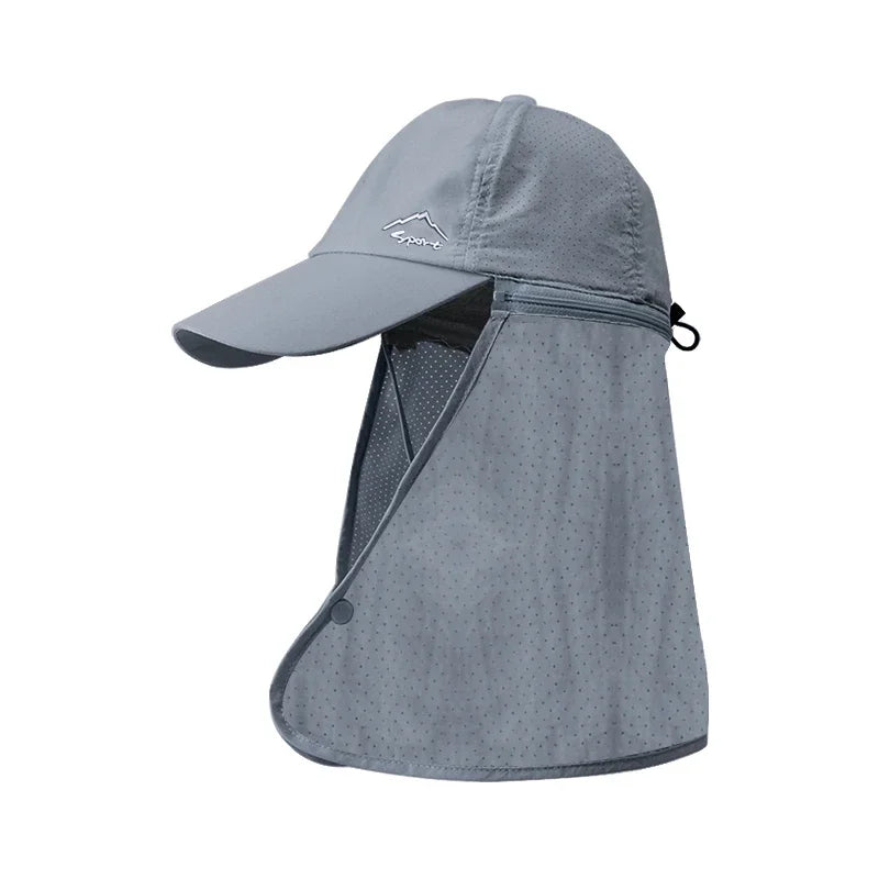 Men’s and women’s Ansoff summer fishing sun protection baseball cap with quick-drying, waterproof, detachable visor for outdoor activities.