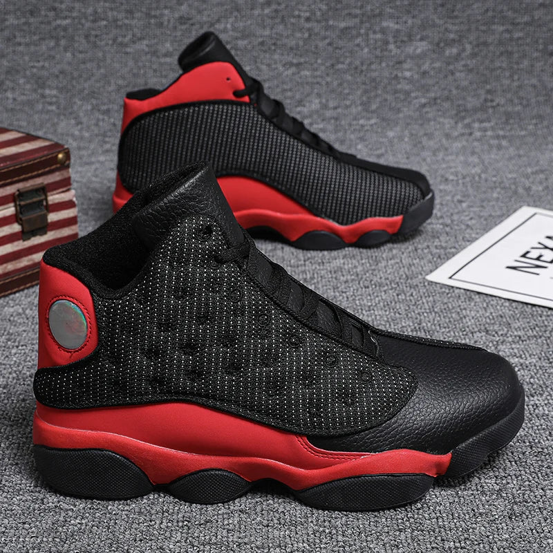 Basketball Shoes High Top Sports Leisure Trendy Anti-Slip Wear-Resistant Shock Absorption Friction Sound Men's Shoes - Acros