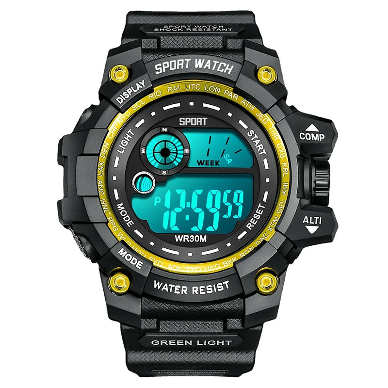 New Men LED Digital Watches Luminous Fashion Sport Waterproof Watches For Man Date Army Military Clock Relogio Masculino - Acros