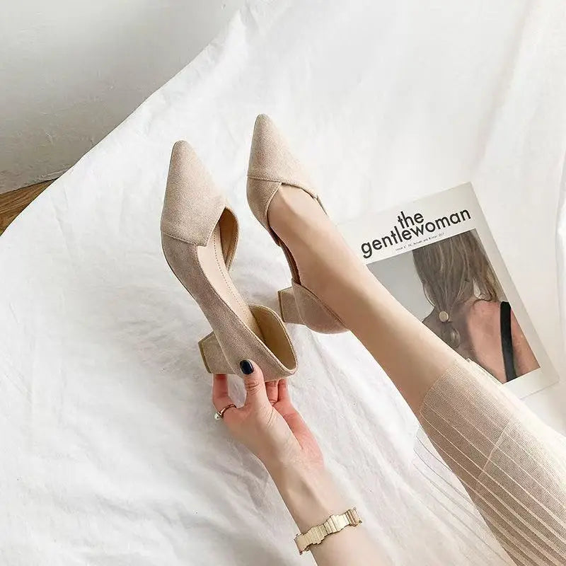Ansoff pointed toe flat shoes for women, solid patchwork slip-ons, breathable ballet flats, casual all-match loafers, comfortable footwear
