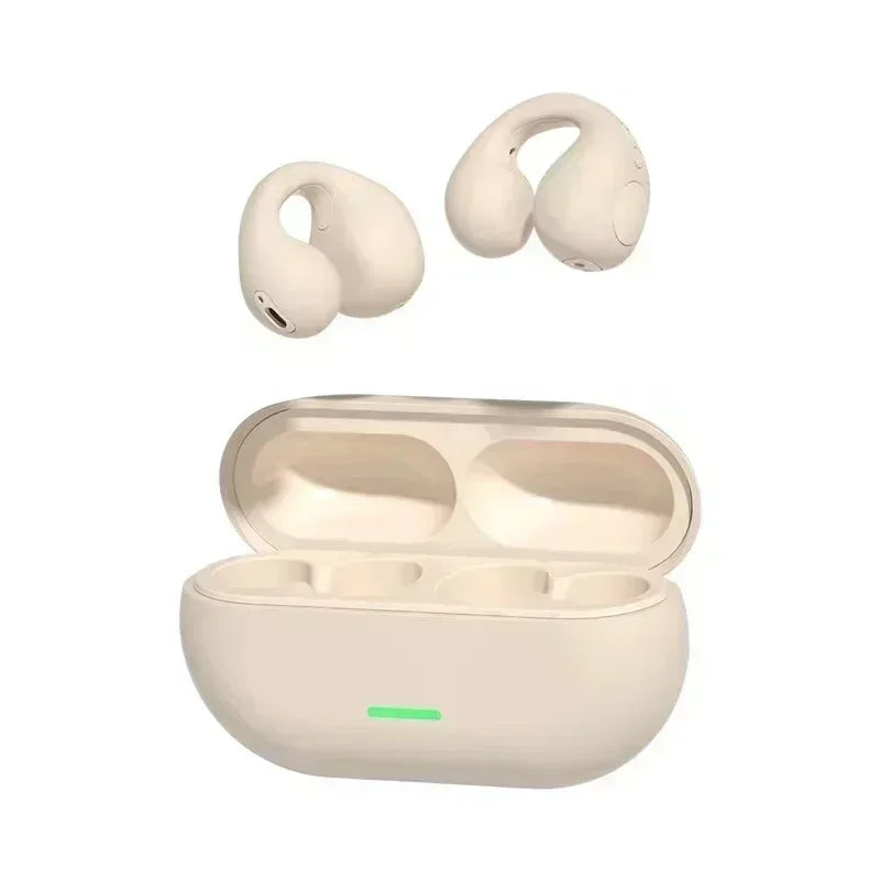Ansoff T75 bone conduction wireless Bluetooth 5.3 headphones with sports earphones, waterproof design, and HiFi sound quality.