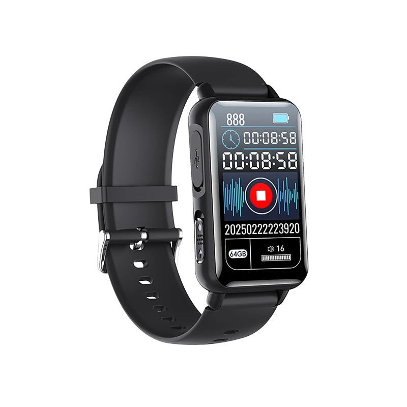 Ansoff Smart Recording Watch with AI recorder, real-time transcription, translation, and bracelet design, displayed on a user’s wrist.