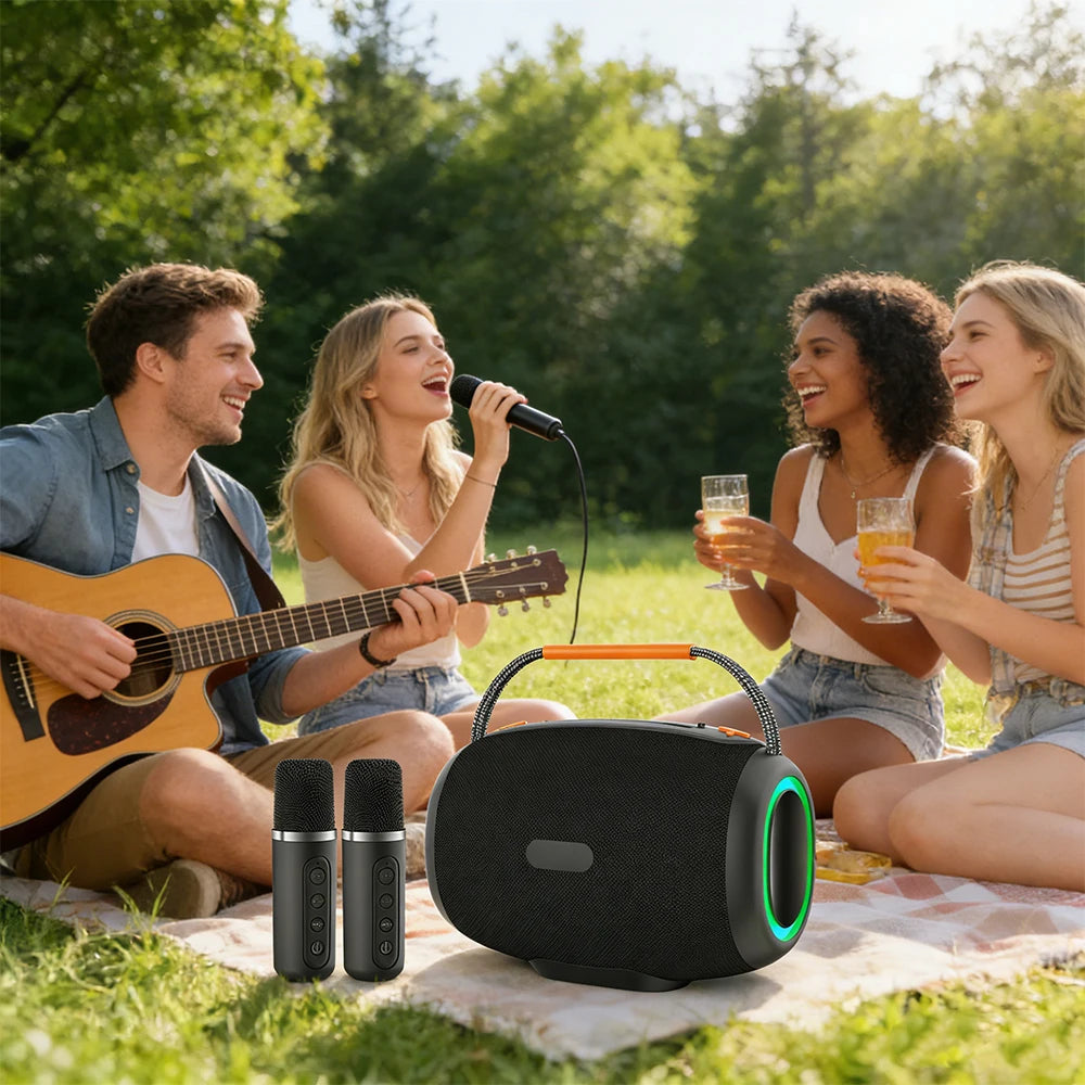 Wireless Bluetooth speaker, computer small sound system, karaoke, household portable mini subwoofer, amplifier all-in-one