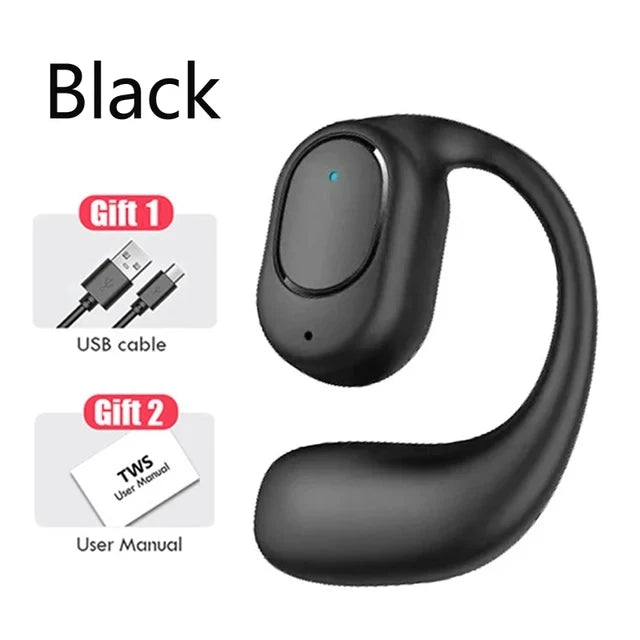 Ansoff wireless Bluetooth headphones with microphone, noise-canceling earphones, bone conduction design, suitable for driving.