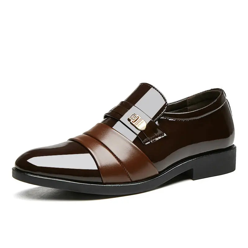 Social Shoe for Men Casual Business Patent Leather Dress Shoes Man Bright Upper Pointed Toe 2025 Trend Office Suit Footwear New - Acros