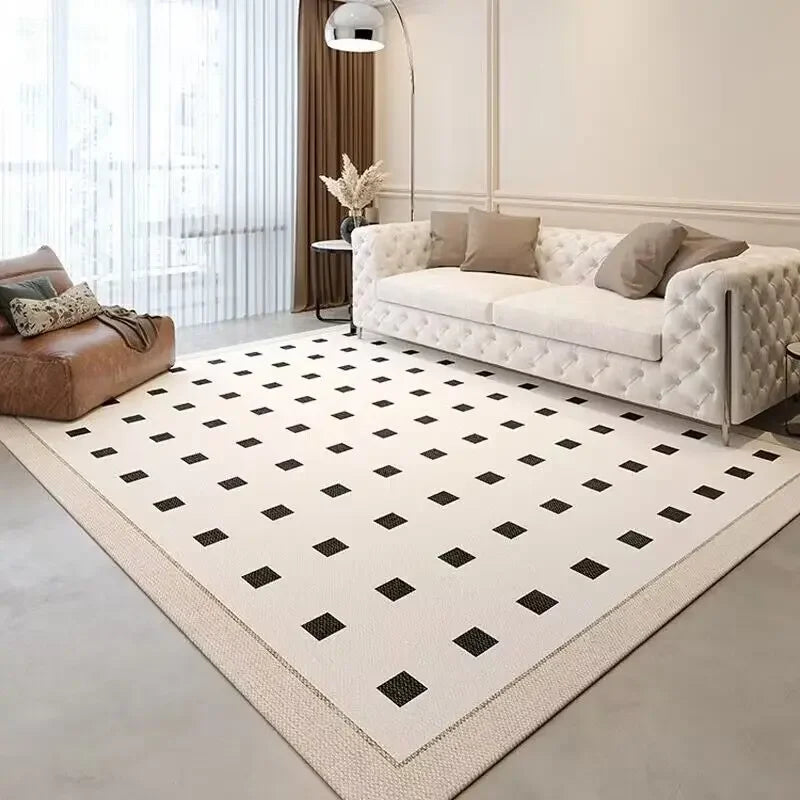 VIKAMA Nordic Living Room Carpet Non-Slip Anti-Dirt Sofa Side Table Mat Bedroom Cloakroom Floor Rug Home Decor