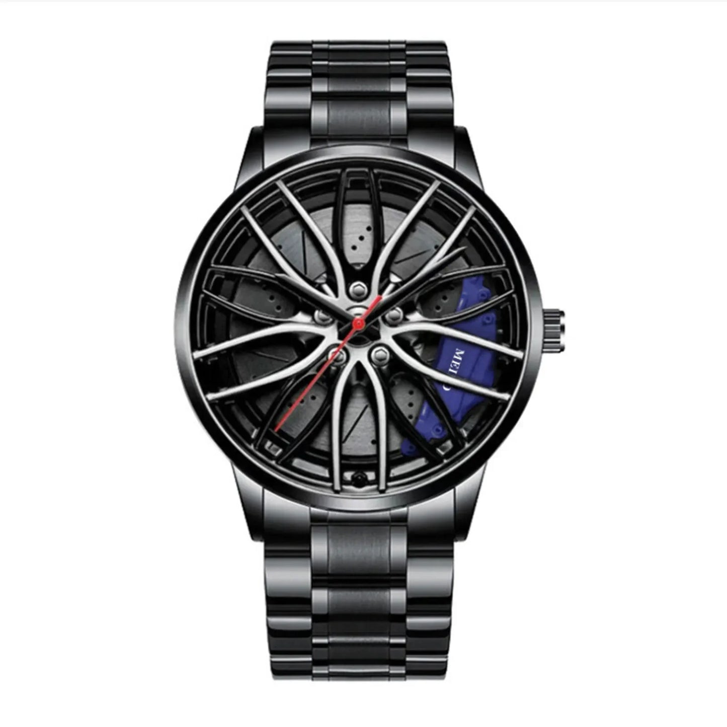Car Watches For Men,Waterproof Stainless Steel Quartz Wrist Watch Sports Men’s Watches With Car Wheel Rim Hub Design - Acros