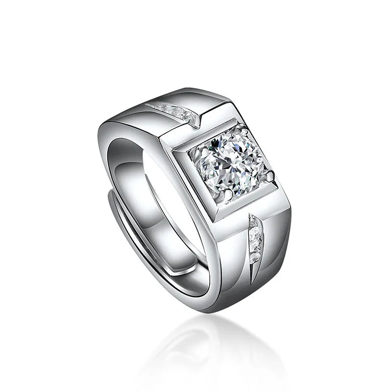 925 Sterling Silver Men Ring Gemstone for Man Women Shining Beautiful Ring Fashion Wedding Party Women Advanced Jewelry Gifts