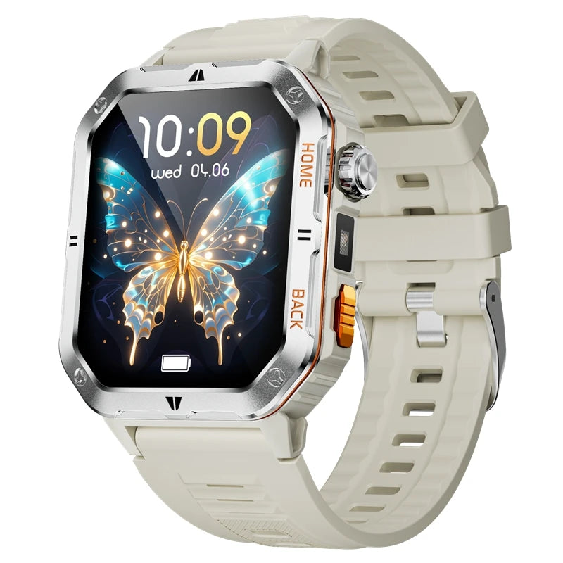 Military 1000mAh Smart Watches for Men 3ATM Waterproof LED Light BT Call Smartwatch Fitness Sports Watch for Woman Android 2026