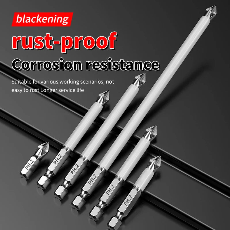 6 PCs Non-Slip Magnetic Cross Head Household Electric Driver Screw Set - High Hardness Hand Drill Bits for Electric Screwdrivers - Acros