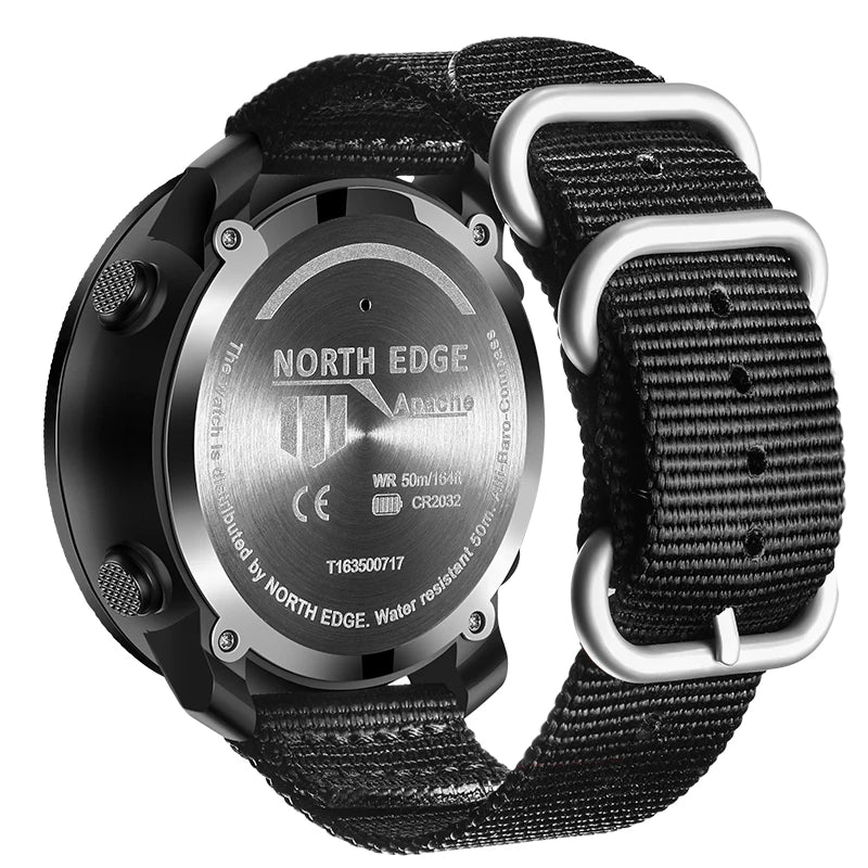 NORTH EDGE Men's sport Digital watch Hours Running Swimming Military Army watches Altimeter Barometer Compass waterproof 50m - Acros
