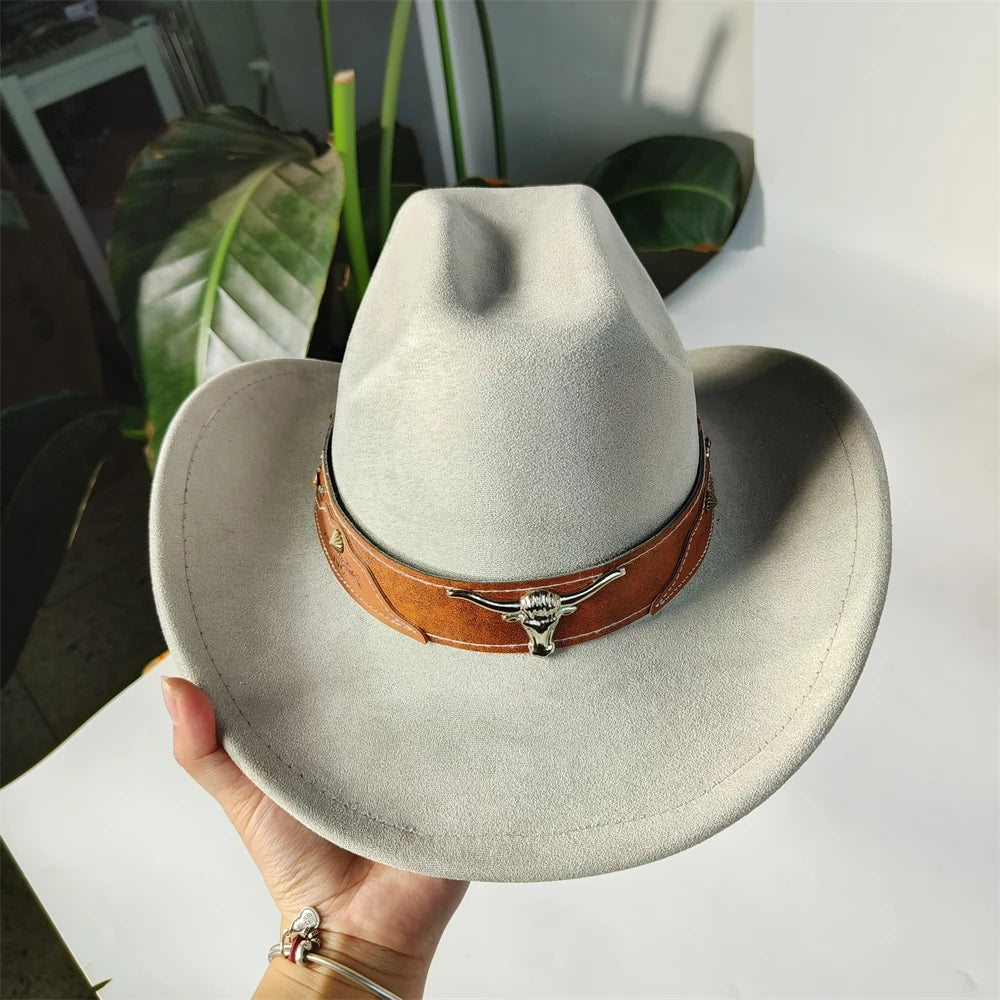 Ansoff custom cowboy hat for women and men, denim rancher style with suede finish, unisex cattleman and sombrero hat.