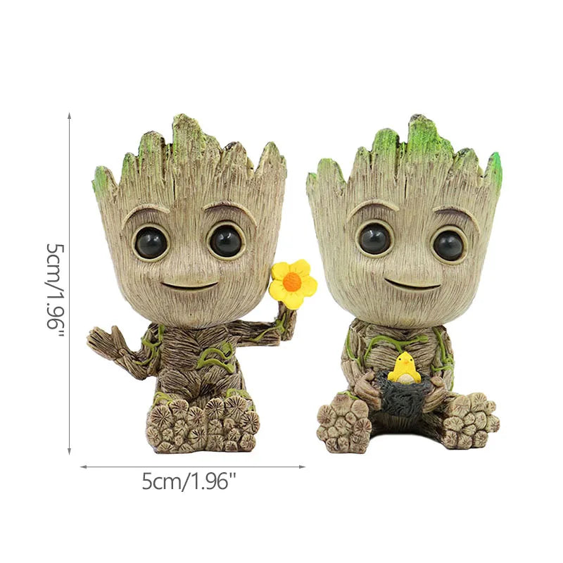 Miniature Groot figurine by Ansoff, 5cm tall, designed for home decor and office desktop decoration, featuring a cartoon tree character.