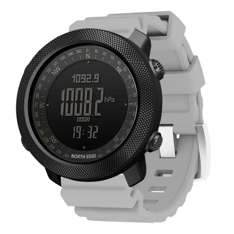 NORTH EDGE Men's sport Digital watch Hours Running Swimming Military Army watches Altimeter Barometer Compass waterproof 50m - Acros