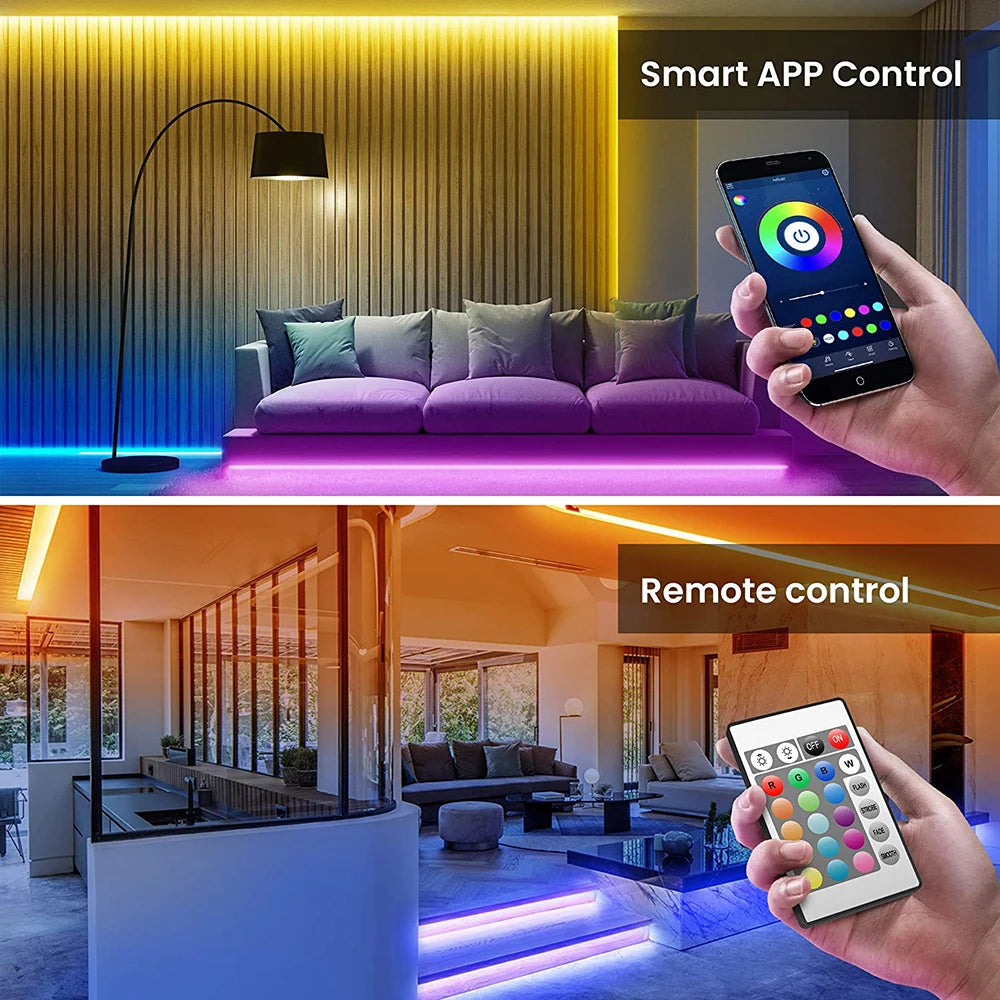 Ansoff tape Bluetooth USB LED strip light with 5050 SMD RGB LEDs, flexible, self-adhesive RGB lamp for TV and desktop lighting.