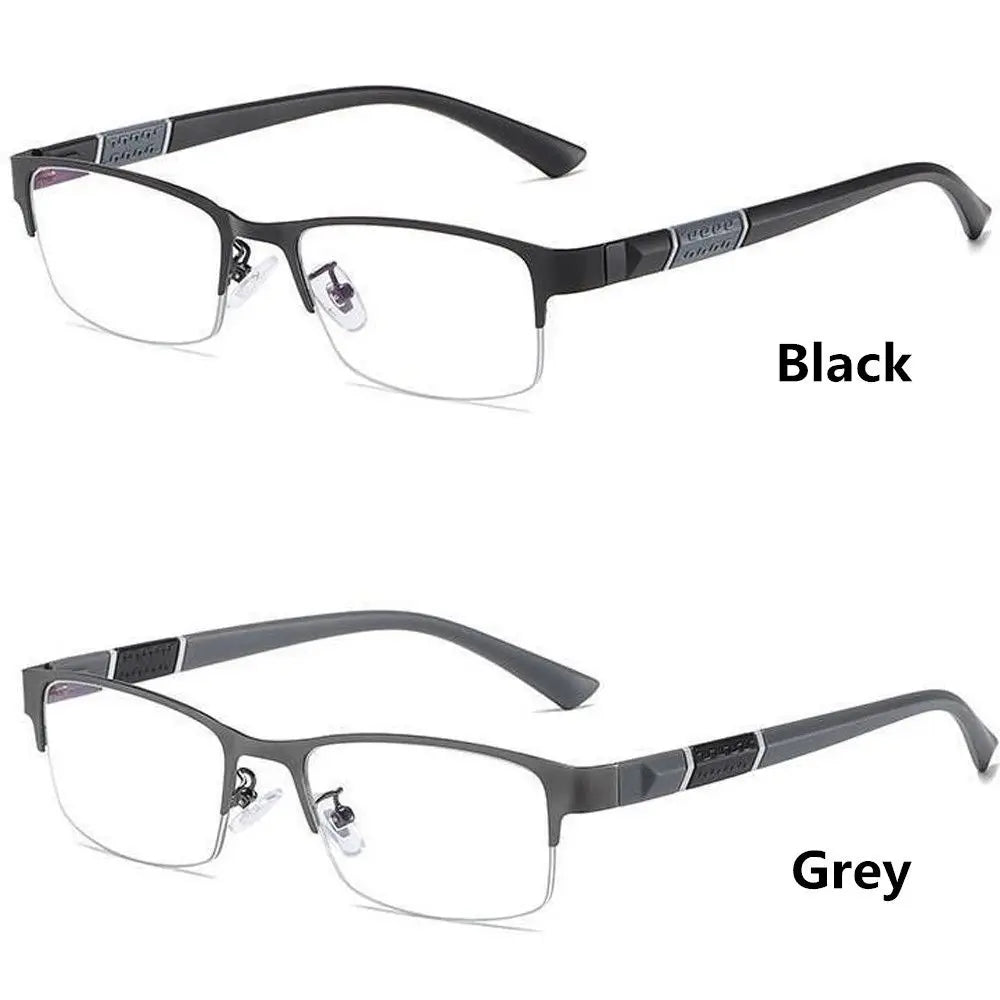 Metal Anti-blue Light Reading Glasses Farsighted Eyeglasses Men Business Eyewear Diopter 0 +1.0 +1.5 +2.0 +2.5 +3.0 +3.5 +4.0 - Acros