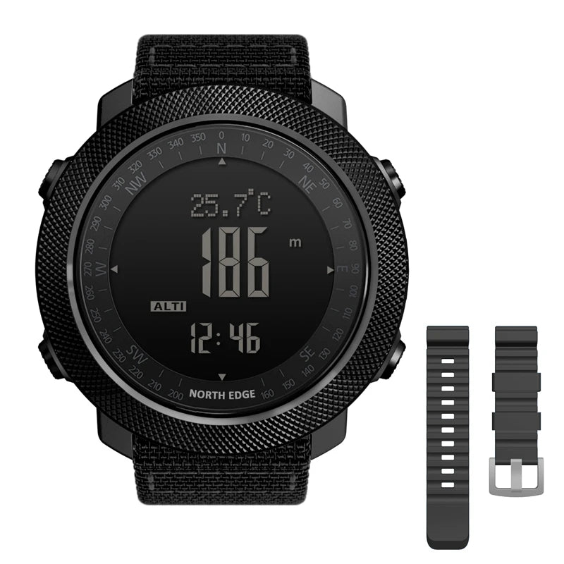 NORTH EDGE Men's sport Digital watch Hours Running Swimming Military Army watches Altimeter Barometer Compass waterproof 50m - Acros
