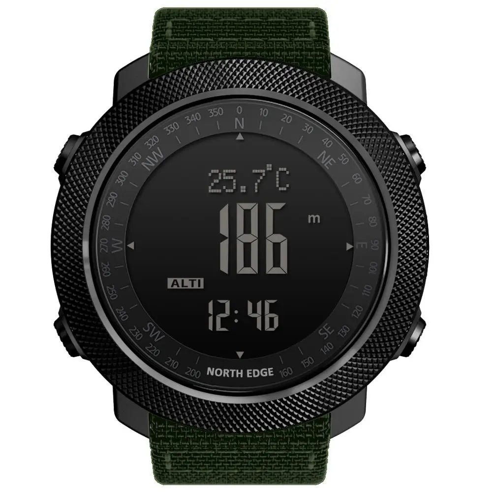NORTH EDGE Men's sport Digital watch Hours Running Swimming Military Army watches Altimeter Barometer Compass waterproof 50m - Acros