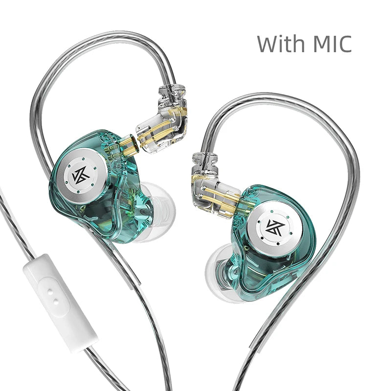 Ansoff KZ EDX Pro in-ear monitor earphones with dynamic drivers, wired HiFi headphones, bass stereo sound, noise cancelling headset