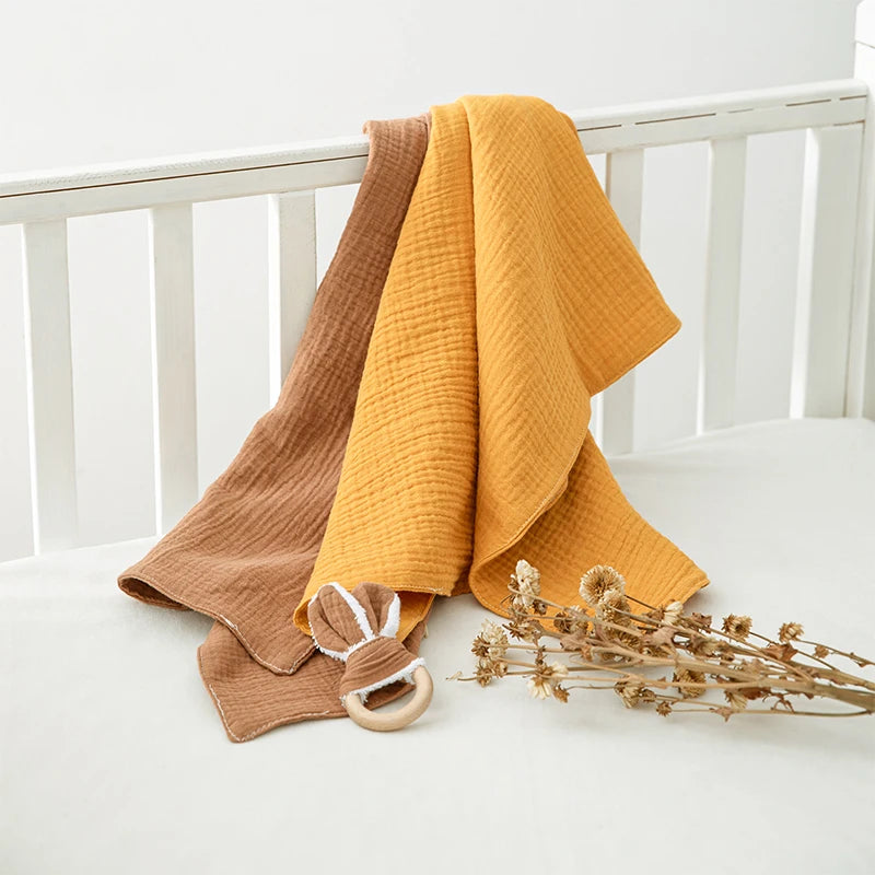 Soft baby bath towel by Ansoff, plush cotton newborn bathrobe with solid color, cozy for babies and kids after bath or at the beach.