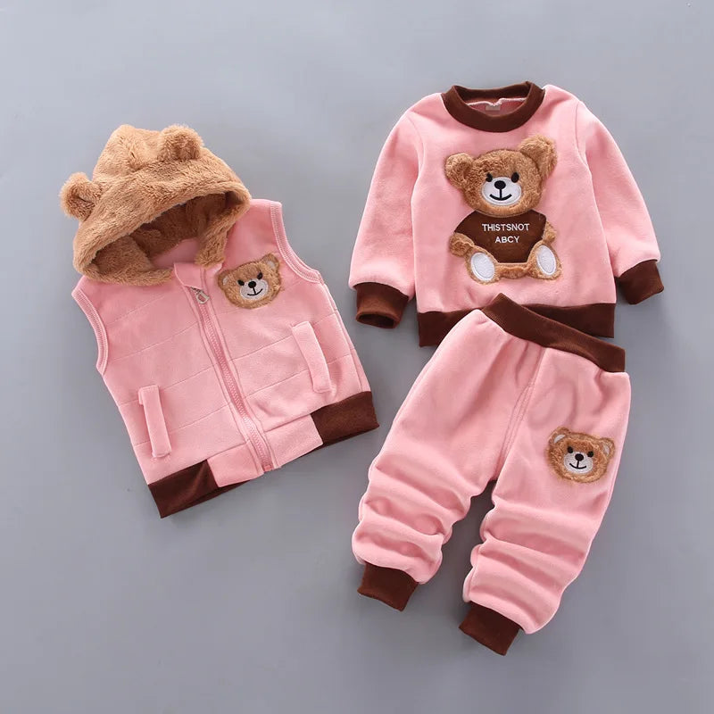 Newborn Baby Boys Clothes 2023 Autumn Baby Girls Clothes Hoodie+Pant Outfit Kids Costume Suit Infant Clothing For Baby Warm Sets