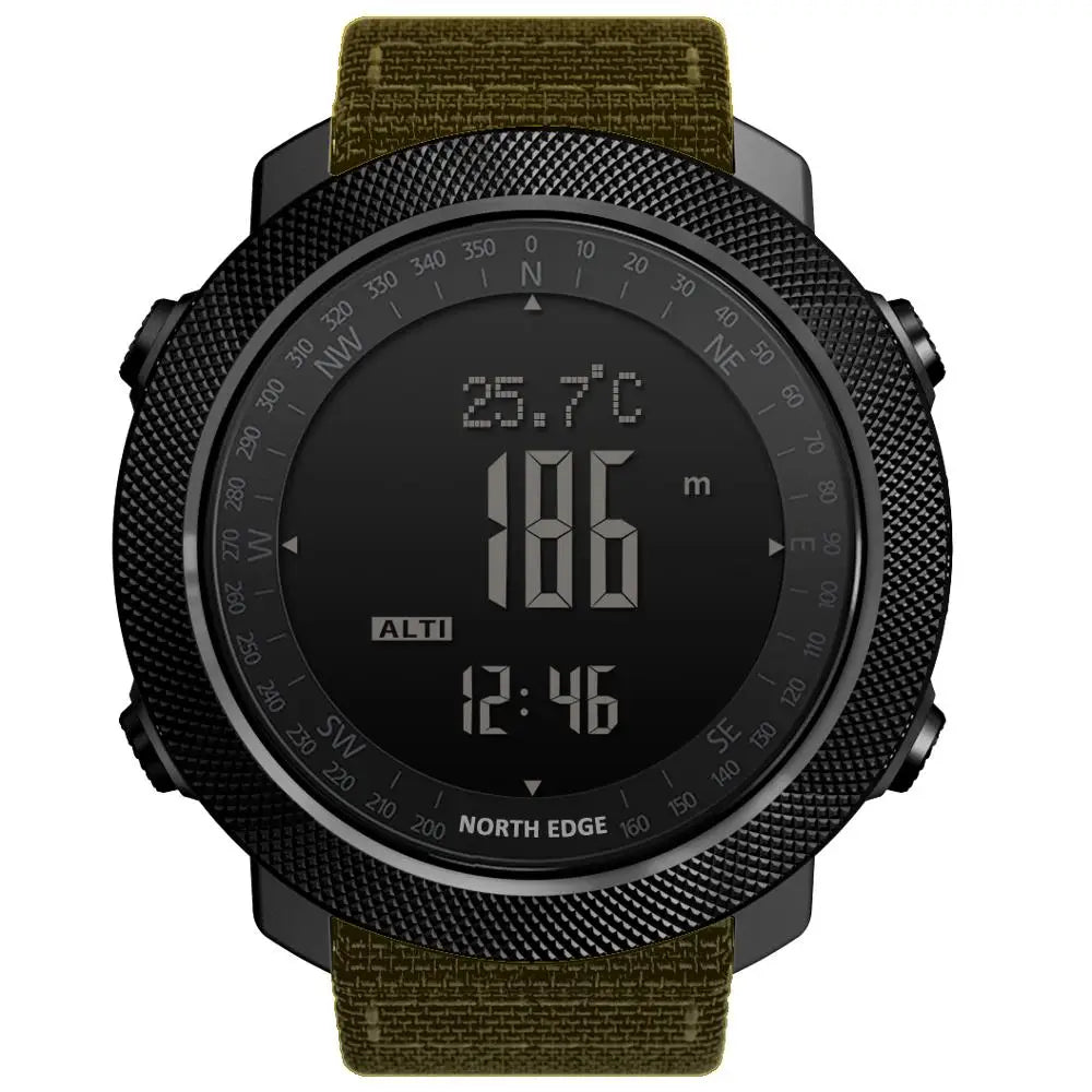 NORTH EDGE Men's sport Digital watch Hours Running Swimming Military Army watches Altimeter Barometer Compass waterproof 50m - Acros