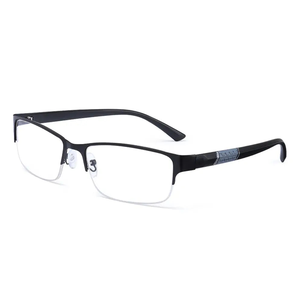 Metal Anti-blue Light Reading Glasses Farsighted Eyeglasses Men Business Eyewear Diopter 0 +1.0 +1.5 +2.0 +2.5 +3.0 +3.5 +4.0 - Acros