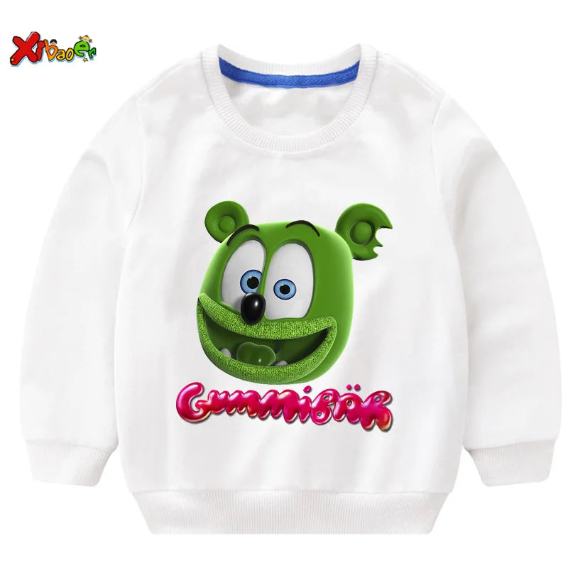 kids hoodies sweatshirts toddler Baby clothing Boys Girls Gummy Bears Print Casual t shirt spring Tops t shirt children Pullover - Acros