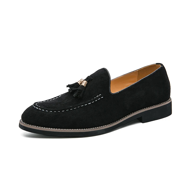Men Loafers Suede Leather Shoes Slip-on Driving Leather Shoes Man Casual Moccasins Shoe - Acros