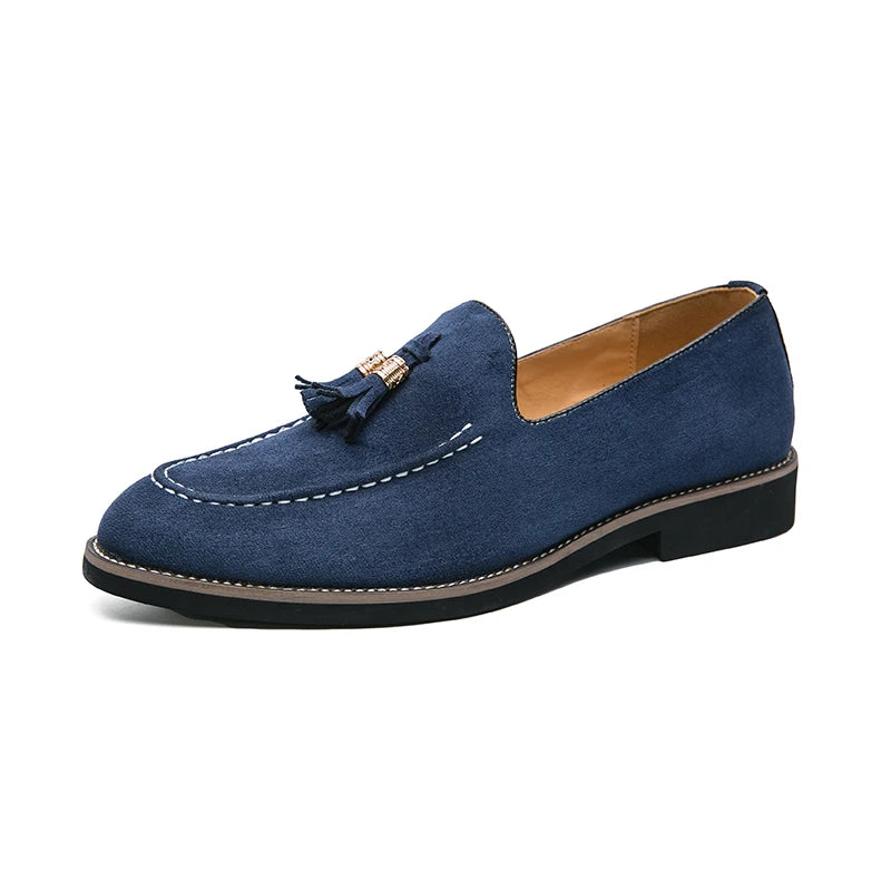 Men Loafers Suede Leather Shoes Slip-on Driving Leather Shoes Man Casual Moccasins Shoe - Acros