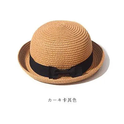 Ansoff women's summer straw hat with a round top and curled brim, ideal for sun protection, travel, and outdoor activities.