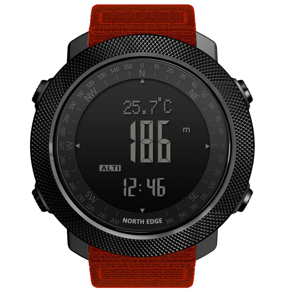 NORTH EDGE Men's sport Digital watch Hours Running Swimming Military Army watches Altimeter Barometer Compass waterproof 50m - Acros