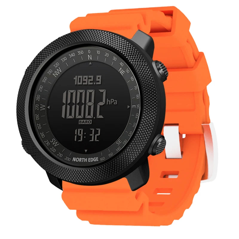 NORTH EDGE Men's sport Digital watch Hours Running Swimming Military Army watches Altimeter Barometer Compass waterproof 50m - Acros