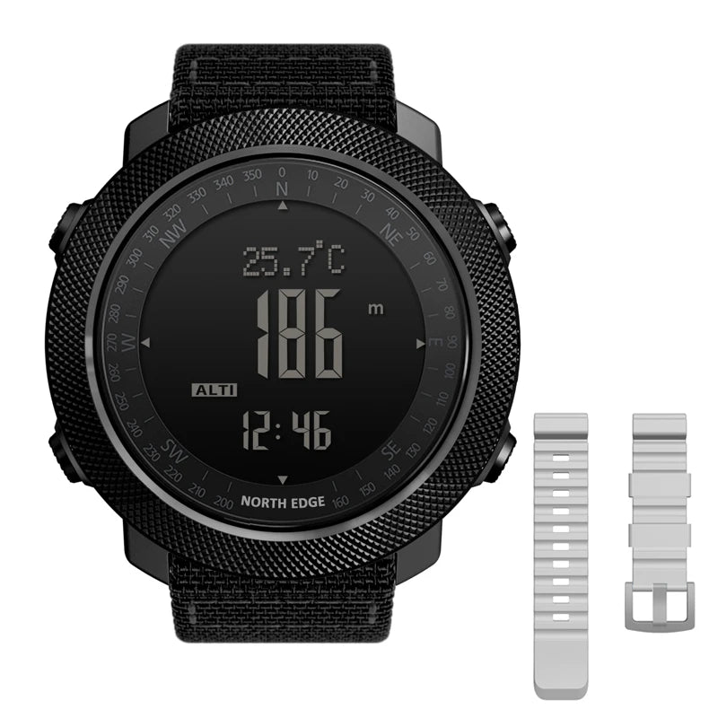 NORTH EDGE Men's sport Digital watch Hours Running Swimming Military Army watches Altimeter Barometer Compass waterproof 50m - Acros