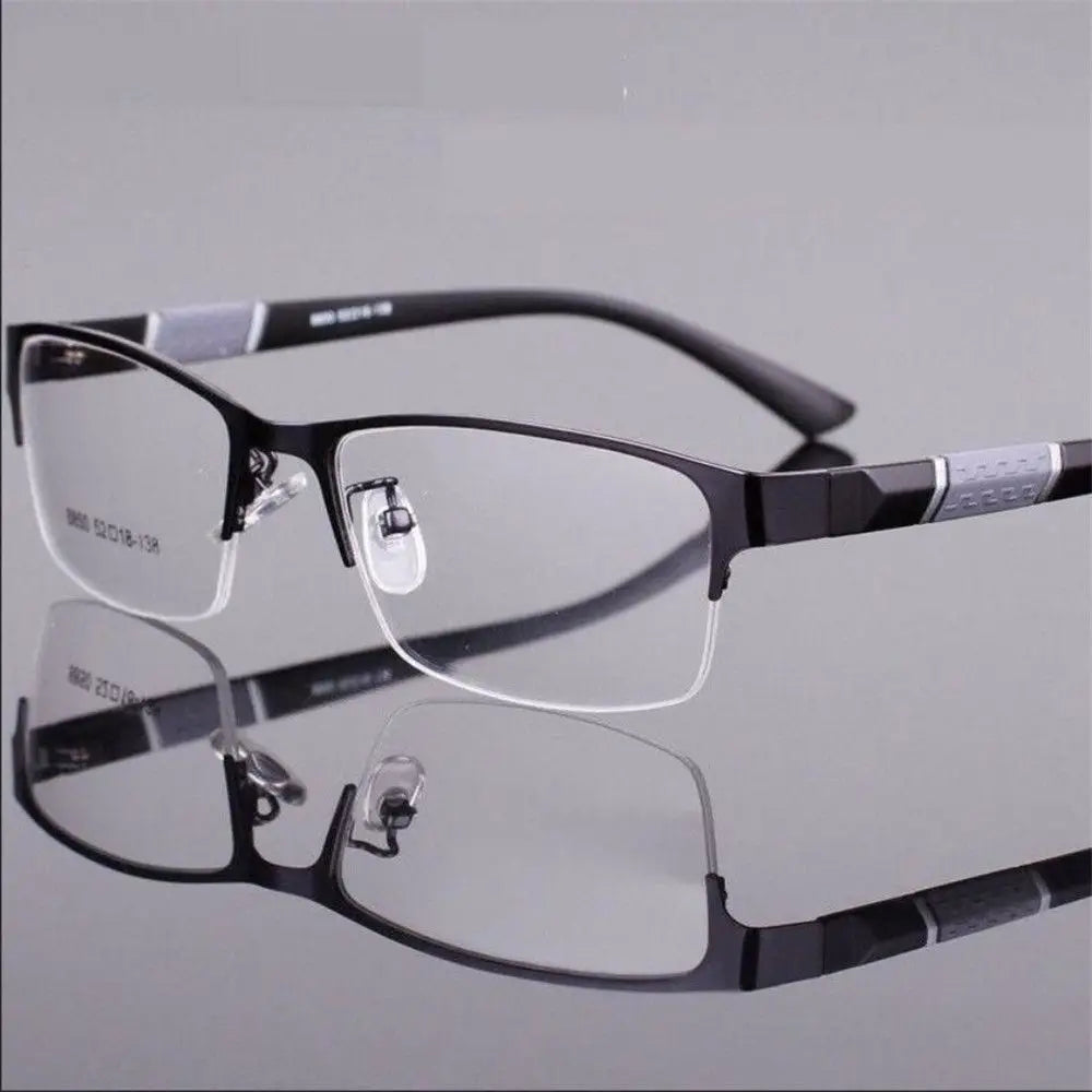Metal Anti-blue Light Reading Glasses Farsighted Eyeglasses Men Business Eyewear Diopter 0 +1.0 +1.5 +2.0 +2.5 +3.0 +3.5 +4.0 - Acros