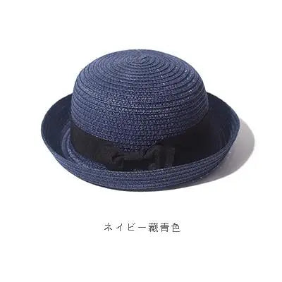 Ansoff women's summer straw hat with a round top and curled brim, ideal for sun protection, travel, and outdoor activities.