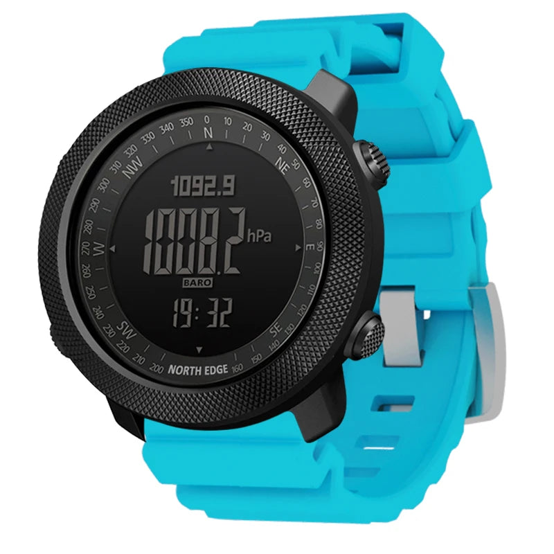 NORTH EDGE Men's sport Digital watch Hours Running Swimming Military Army watches Altimeter Barometer Compass waterproof 50m - Acros