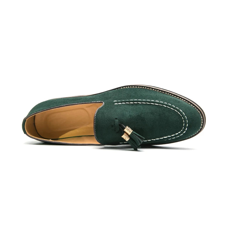 Men Loafers Suede Leather Shoes Slip-on Driving Leather Shoes Man Casual Moccasins Shoe - Acros