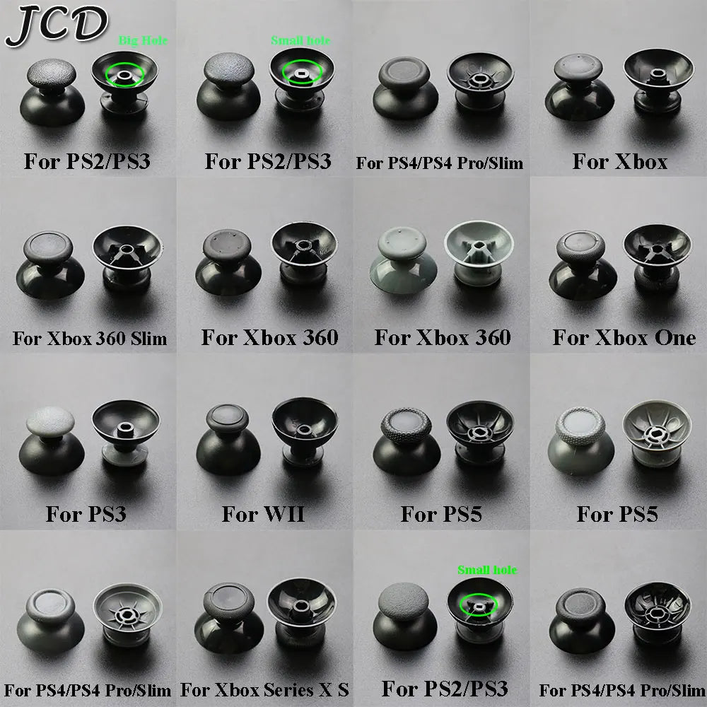 JCD 10PCS Replacement 3D Analog Thumbstick Thumb Stick Mushroom Grip Cap Cover for PS2 PS3 PS4 Pro Slim PS5  Xbox one 360
