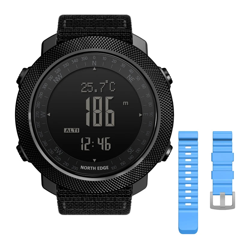 NORTH EDGE Men's sport Digital watch Hours Running Swimming Military Army watches Altimeter Barometer Compass waterproof 50m - Acros