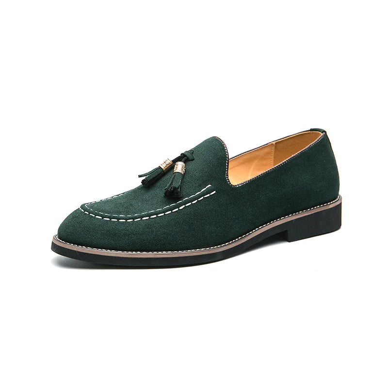 Men Loafers Suede Leather Shoes Slip-on Driving Leather Shoes Man Casual Moccasins Shoe - Acros