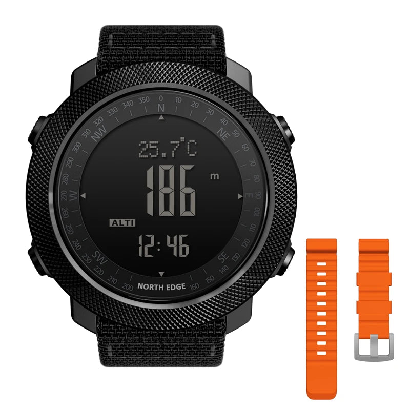 NORTH EDGE Men's sport Digital watch Hours Running Swimming Military Army watches Altimeter Barometer Compass waterproof 50m - Acros
