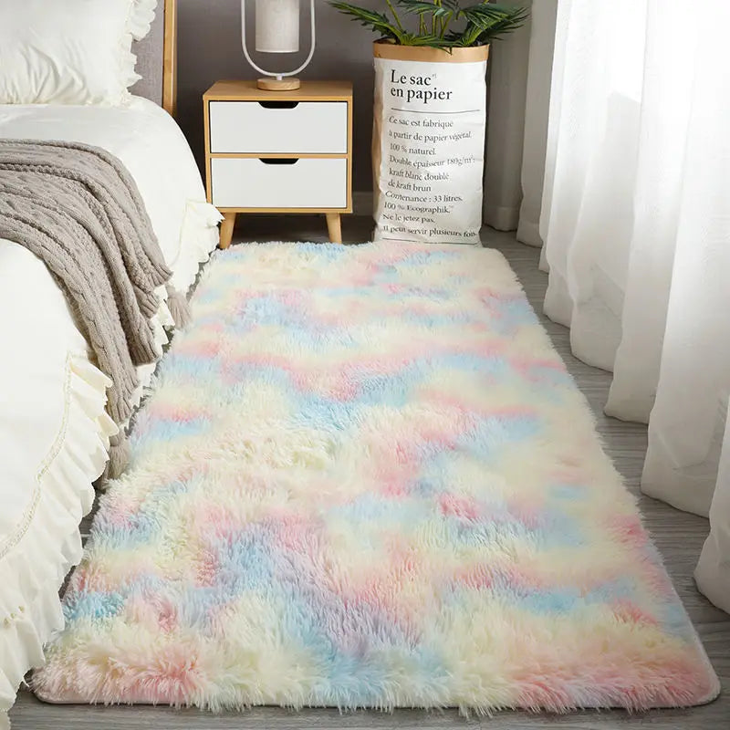 Extra Large Nordic Furry Carpet Hall Carpets On The Floor Nursery Children Room's Non Slip Rugs Bedroom Home Decor Washable Mats