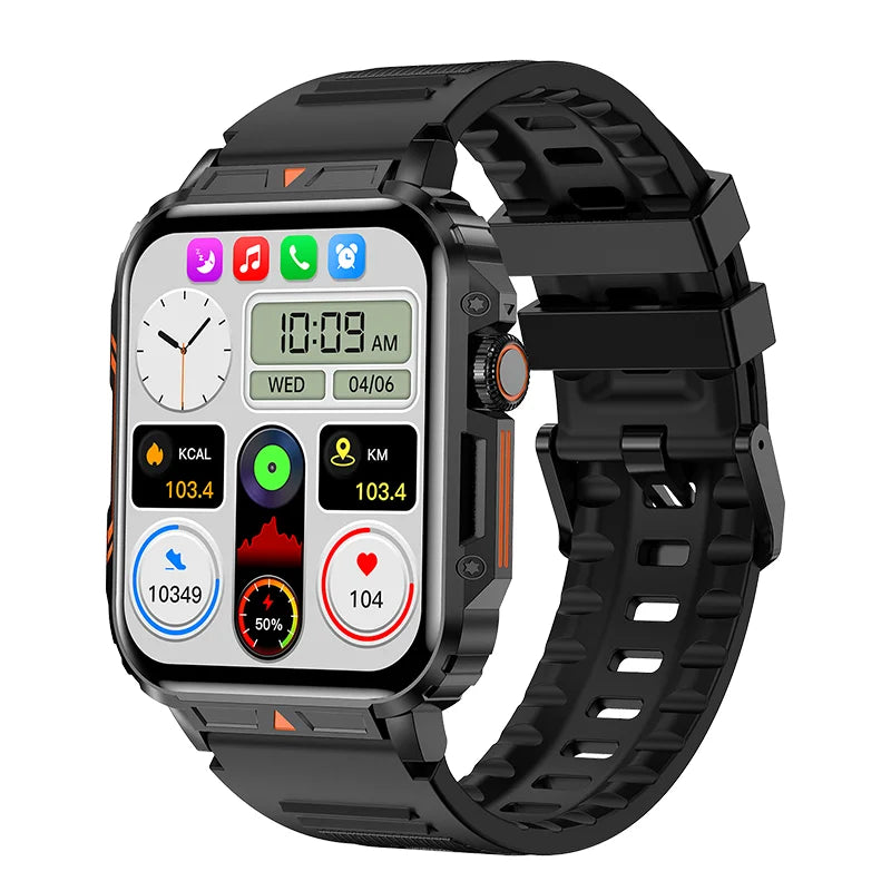 2025 Luxury Military Smart Watch Men Health Monitor Wireless Call Fitness Clock Sports Waterproof Smartwatch for Women Android