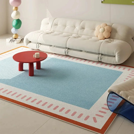 Color Block Rug, Geometric Non-Slip Carpet , Modern Floor Mat for Living Room Sofa Bedroom High Traffic Areas Entrance