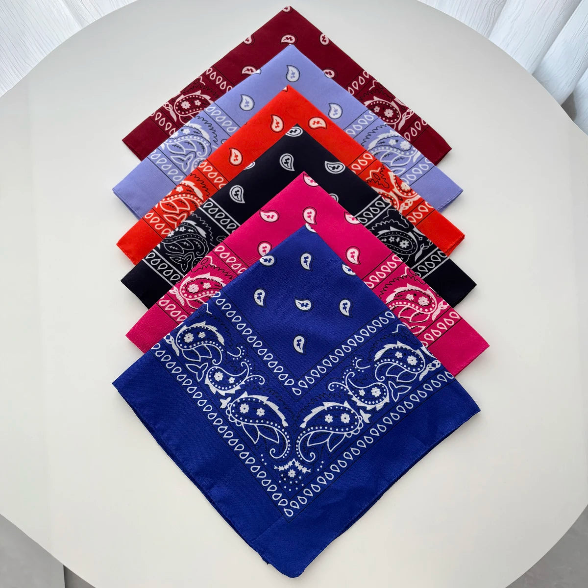 Ansoff unisex bandana hairband with paisley pattern, versatile head wrap and wrist accessory, suitable for men and women.
